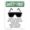 Signmission OSHA Sign, Glasses W/, 18in X 12in Rigid Plastic, 12" W, 18" H, Portrait, OS-SF-P-1218-V-11333 OS-SF-P-1218-V-11333 - alternate 1